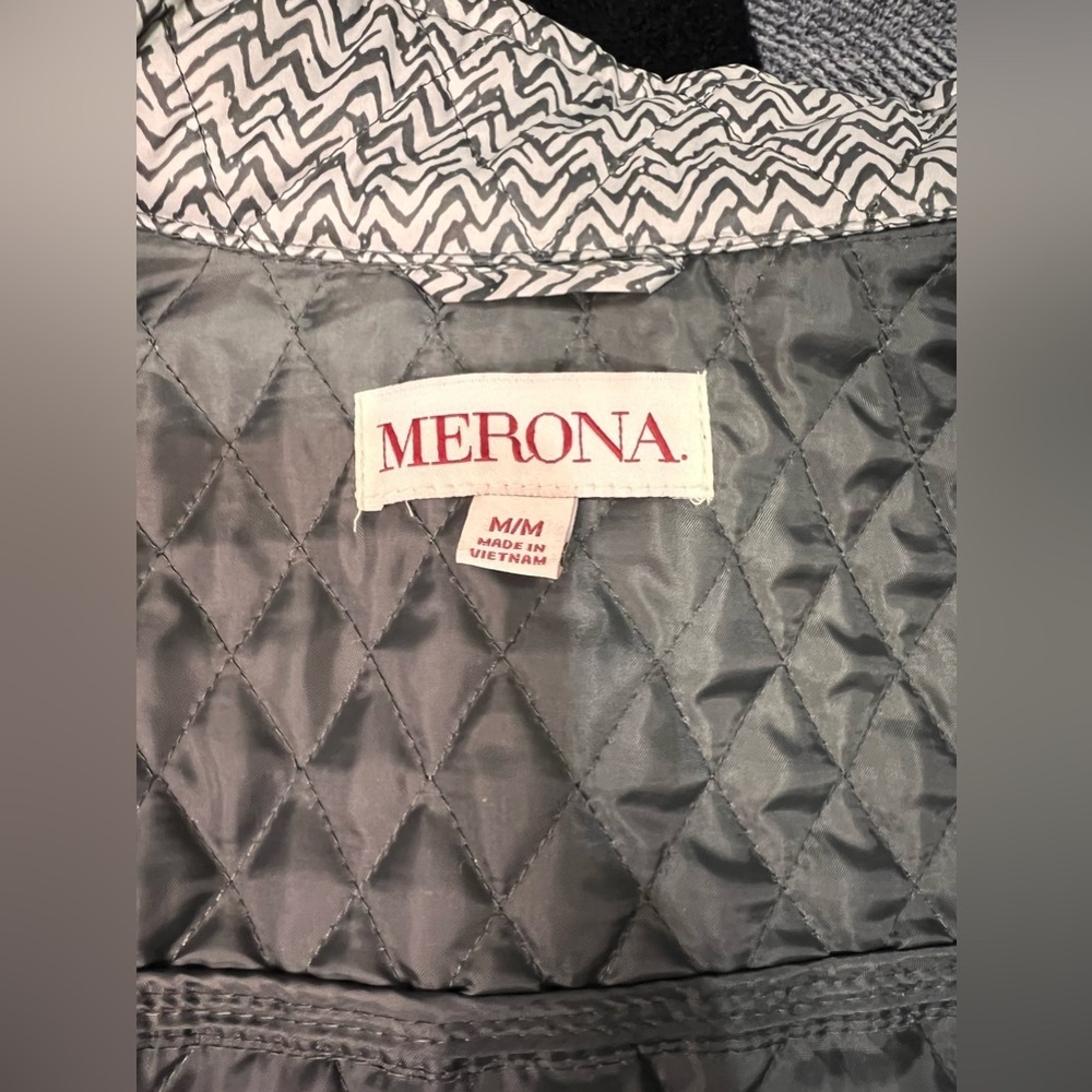 Merona Women’s Gray Medium Jacket with Pockets Inside & Out With Zipper & Snaps - Picture 5 of 12